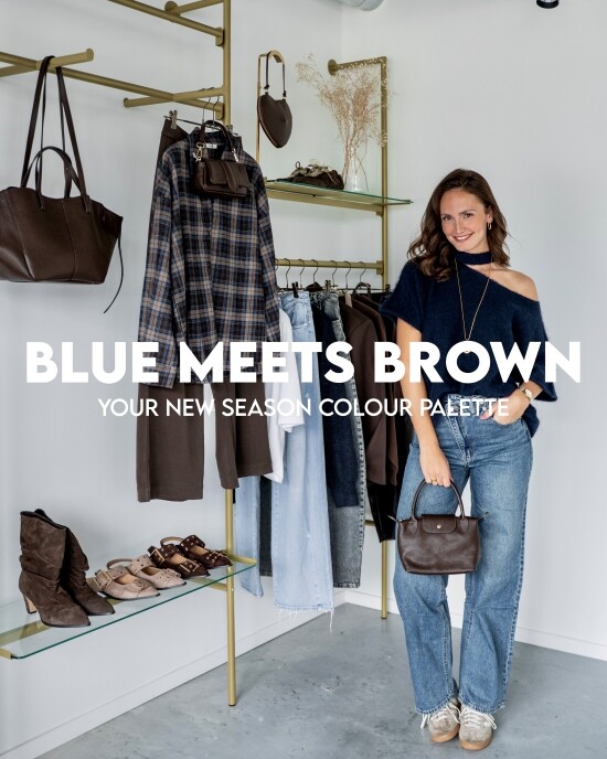 Blue meets Brown | Your new season colour palette | Gossip