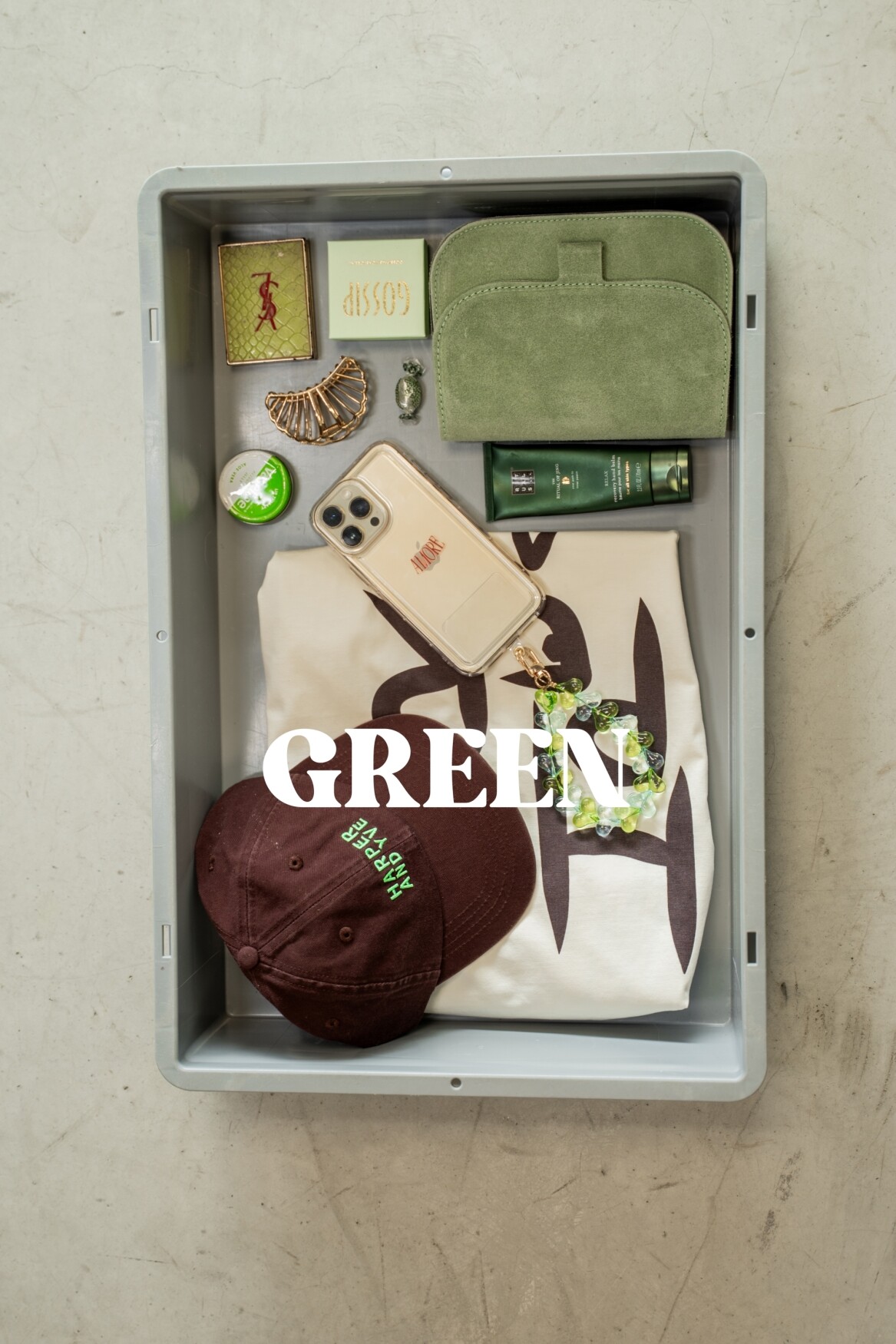 flatlay green