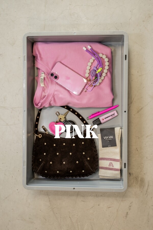 flatlay pink