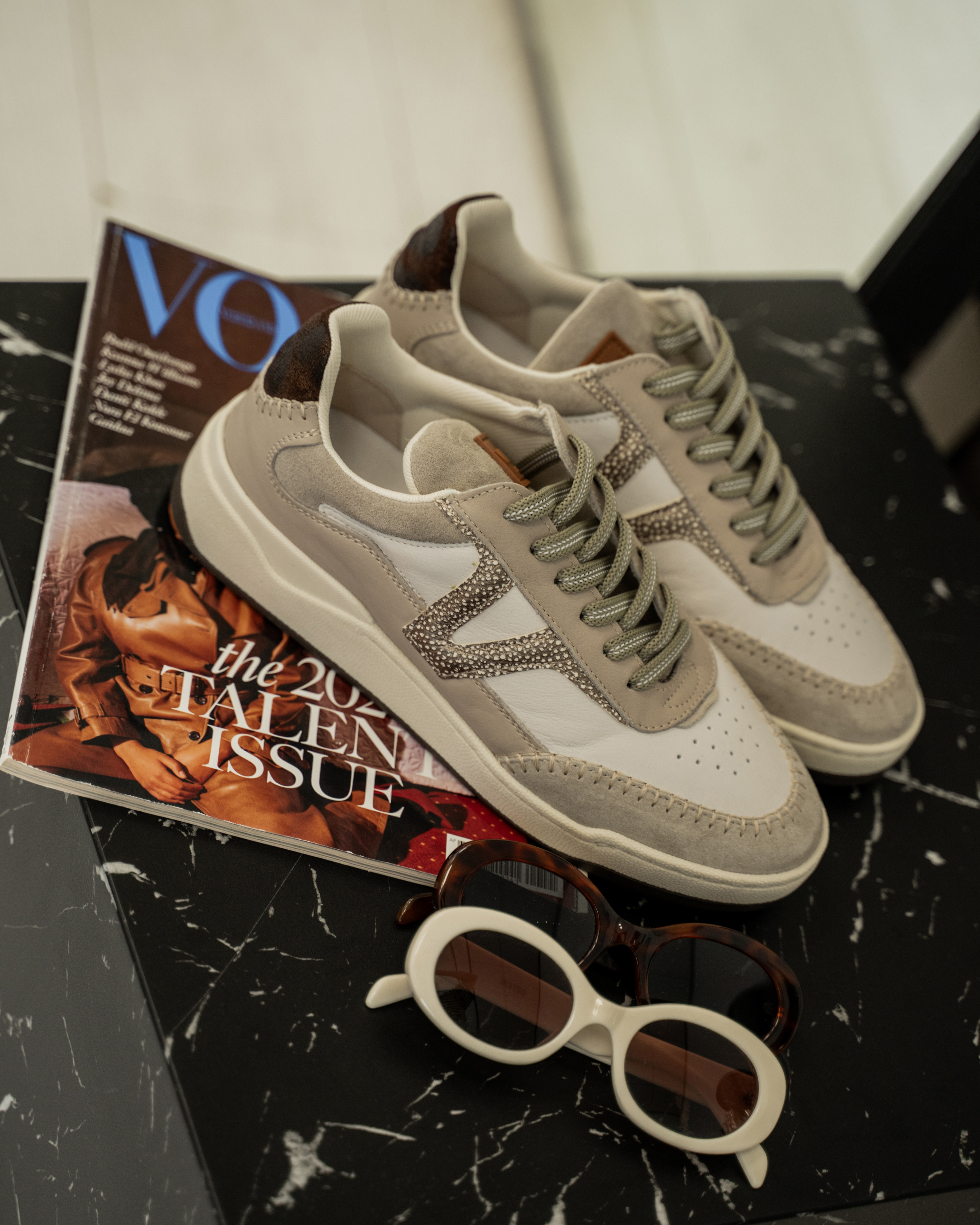 SNEAKER SAM OLIVIA COMBI ANTRACITE
