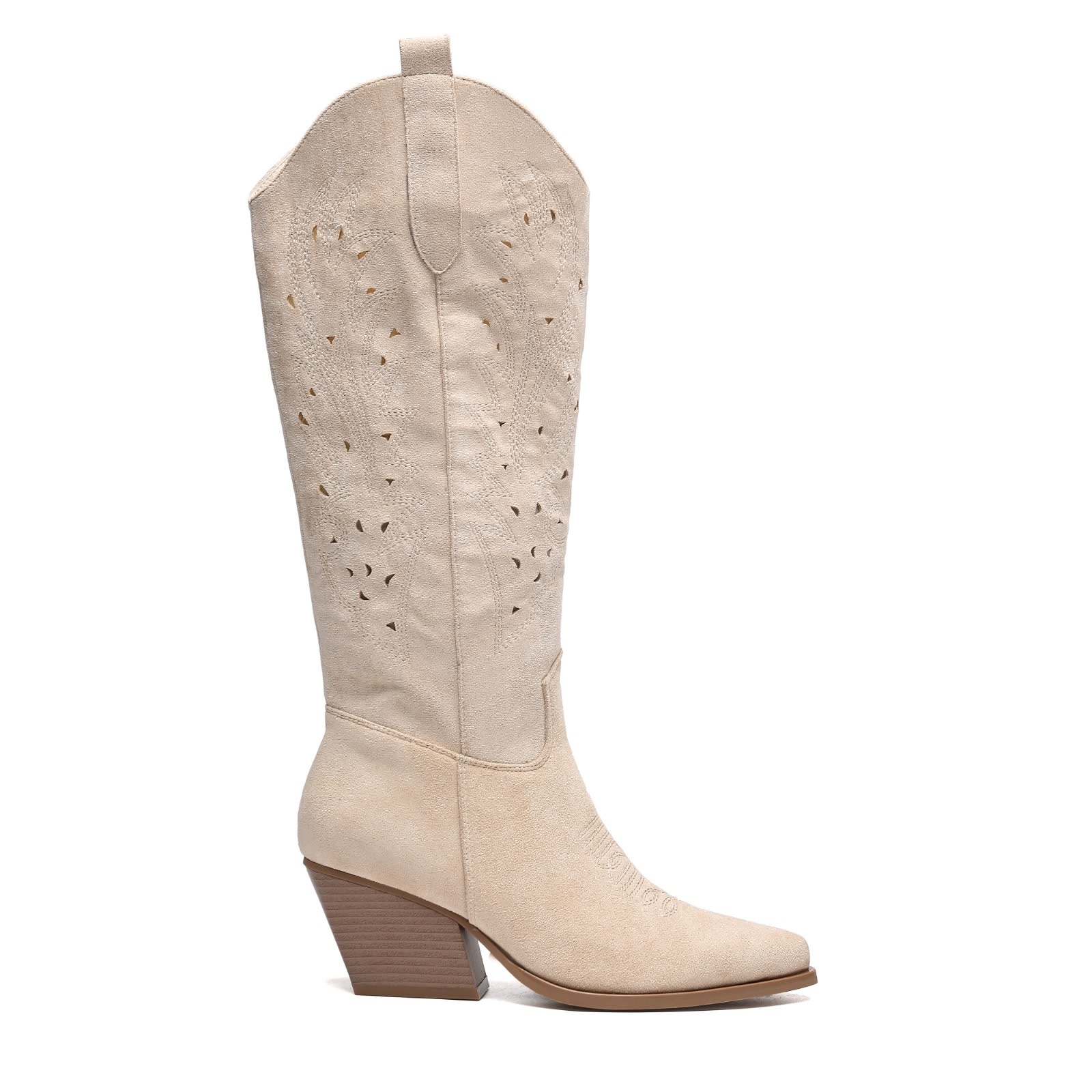 JUNE WESTERN LAARZEN BEIGE