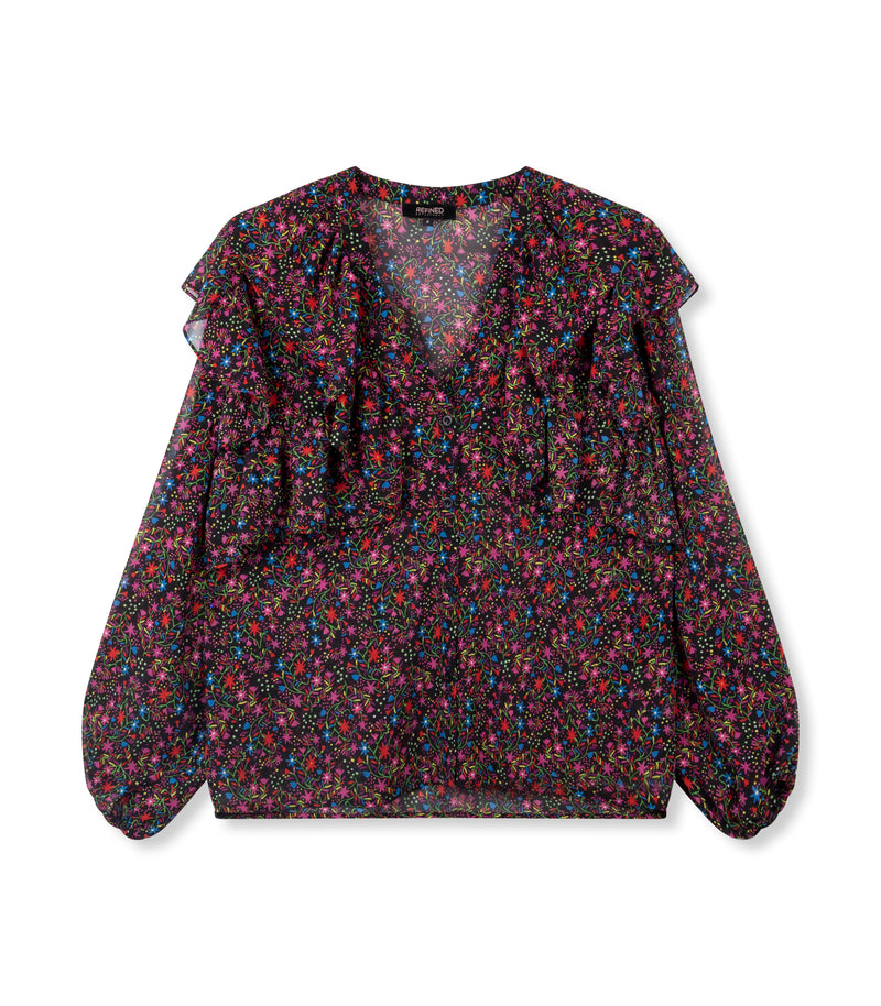 REFINED DEPARTMENT Blouses DONNA RUFFLE BLOUSE