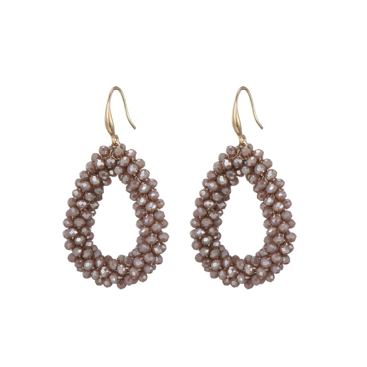 STATEMENT OORBELLEN DRUPPE TAUPE GOSSIP