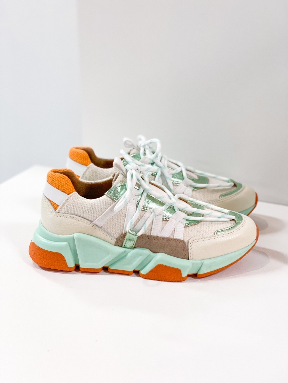 LOS ANGELES SNEAKER  MINT / ORANJE 