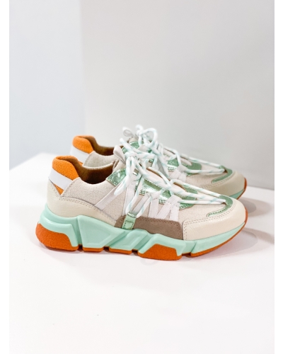 DWRS LABEL LOS ANGELES SNEAKER  MINT / ORANJE 