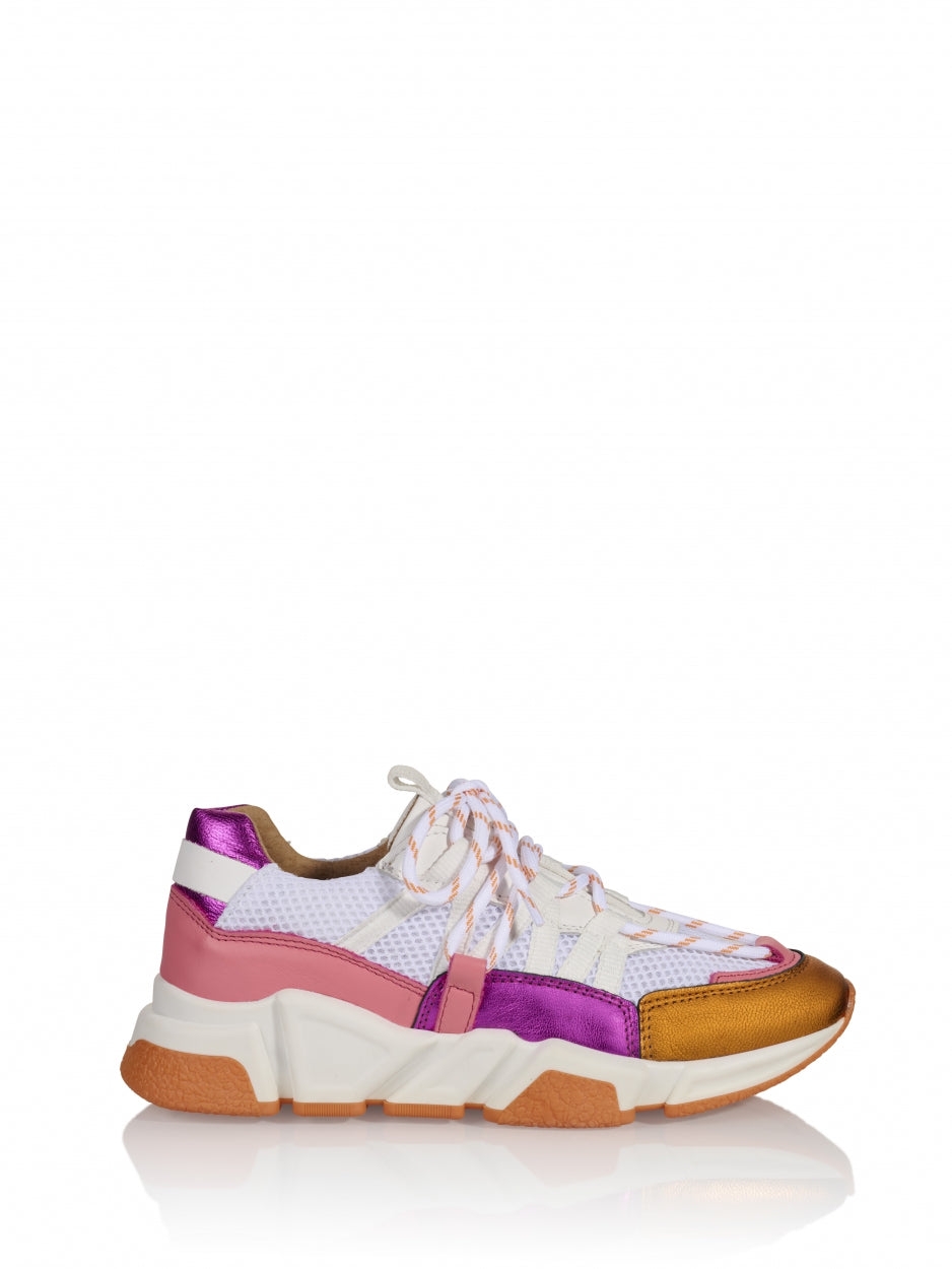 LOS ANGELES SNEAKERS FUCHSIA/ORANJE