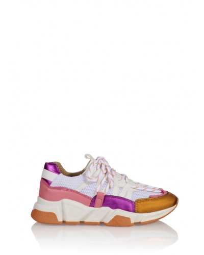 LOS ANGELES SNEAKERS FUCHSIA/ORANJE