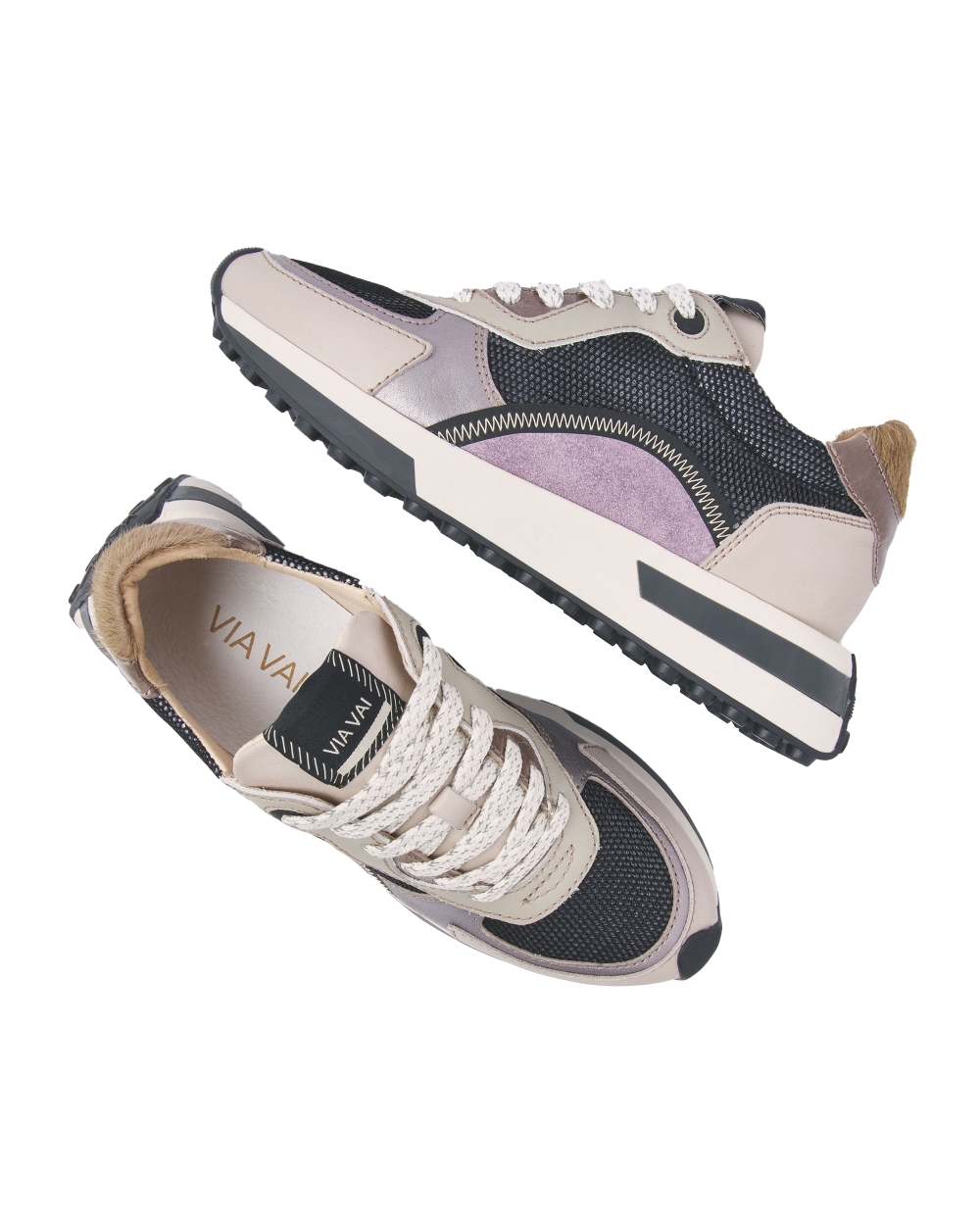 SNEAKER POSY PONY COMBI LILA