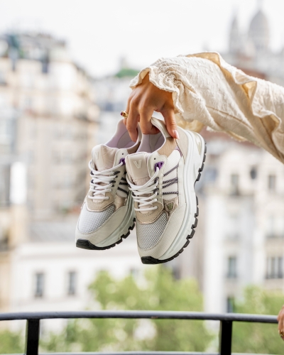 SNEAKERS LIZ BEIGE WIT