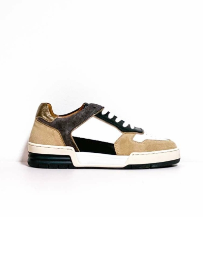 DWRS LABEL SNEAKER RUGBY BEIGE
