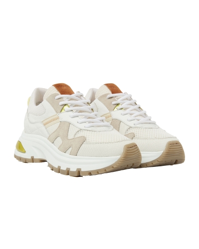 SNEAKERS LIZ FINLEY ECRU/GEEL