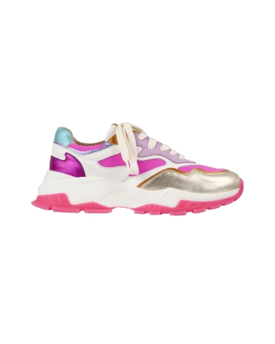 DWRS LABEL SNEAKER CHESTER WIT/ROZE