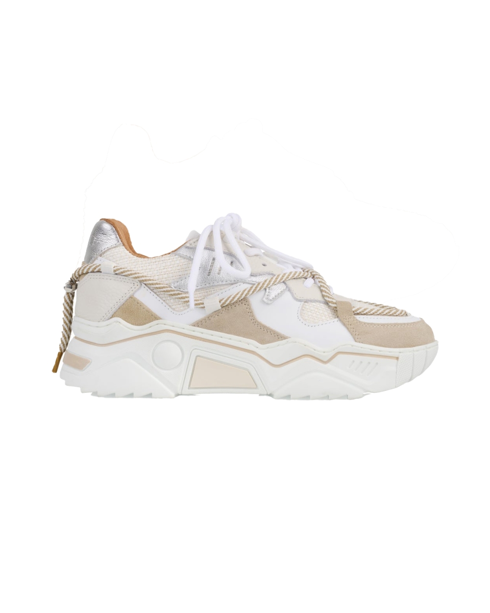 SNEAKER JUPITER WIT/ZAND