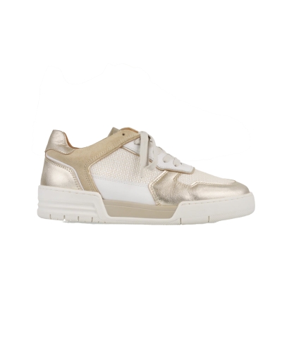 DWRS LABEL SNEAKER RUGBY BEIGE/GOUD