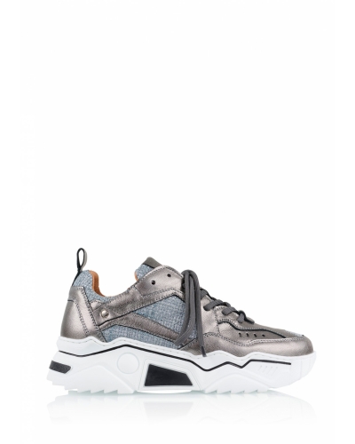 DWRS LABEL SNEAKER PLUTO METALLIC STEEL