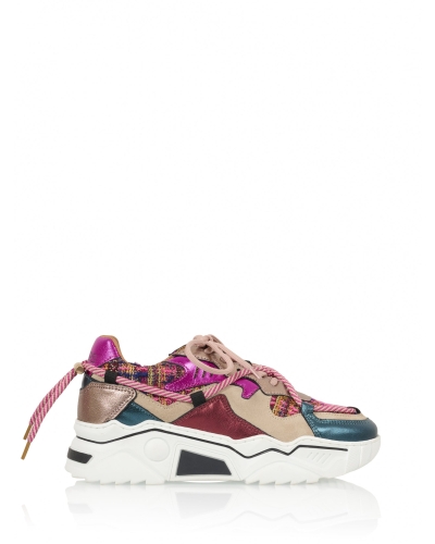 DWRS LABEL SNEAKER JUPITER BEIGE FUCHSIA