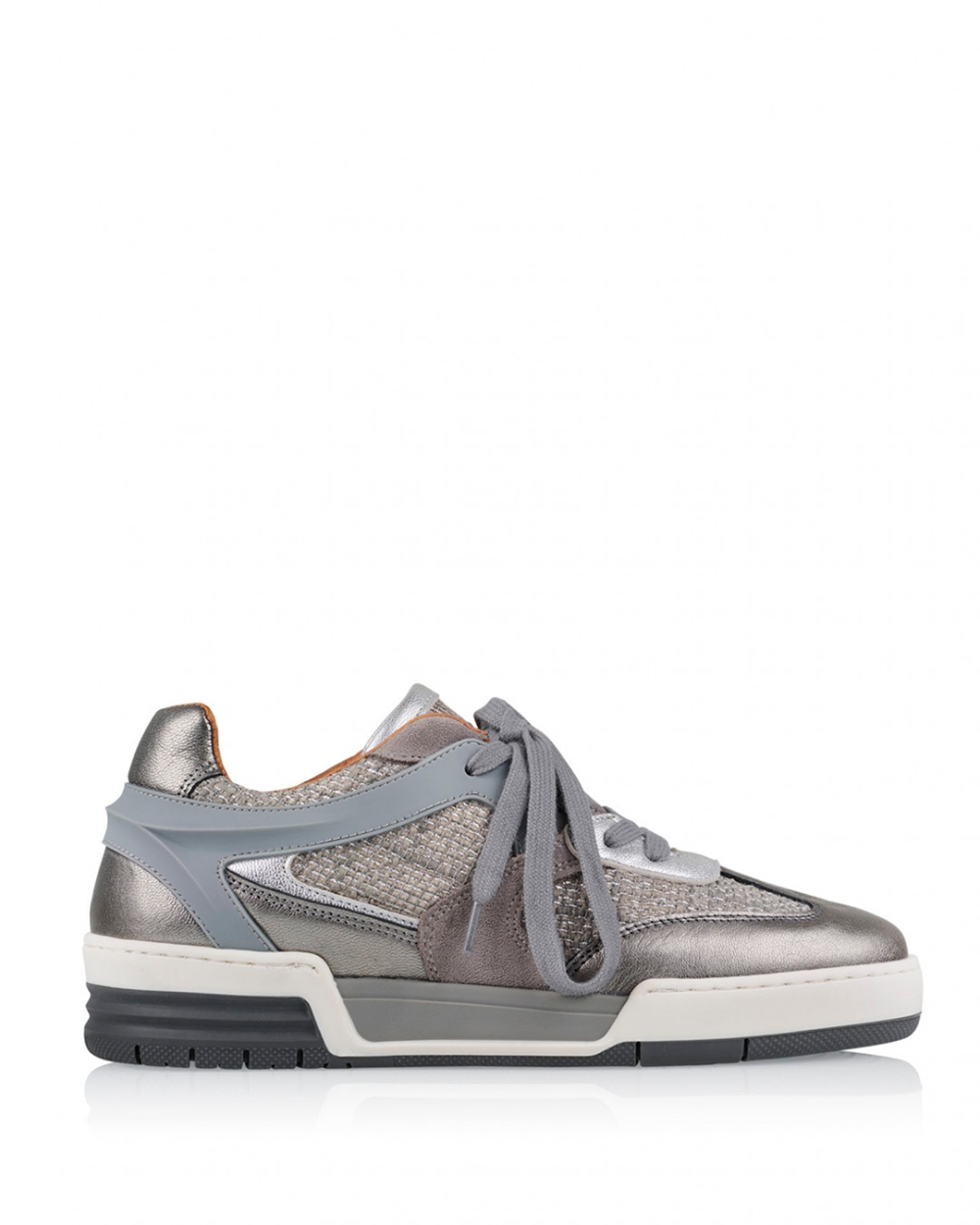 SNEAKER BUCKBY METALLIC ZILVER