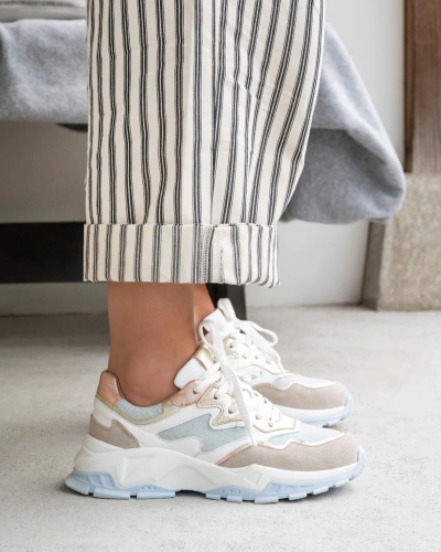 DWRS LABEL SNEAKER CHESTER ROSE DENIM