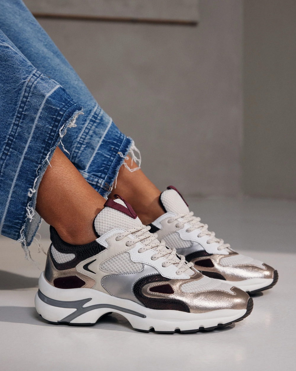 SNEAKER VESPER DUE BORDEAUX