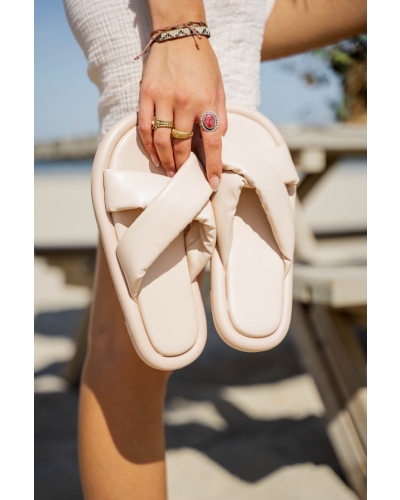 Gossip PUFF SLIPPERS BEIGE