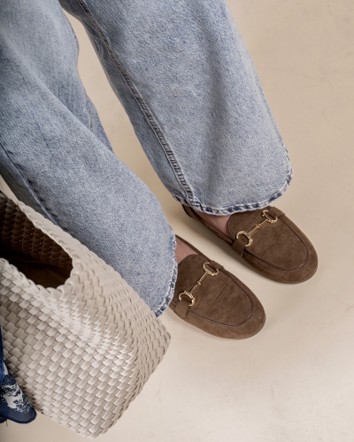 LOAFER SUEDE DONKER BRUIN