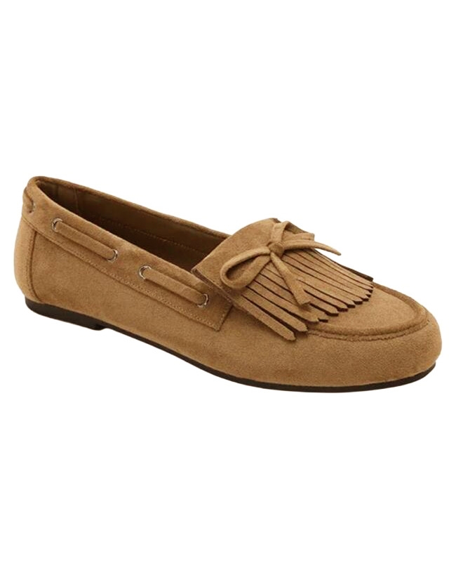 SUEDE MOCASSINS CAMEL