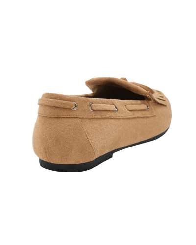 SUEDE MOCASSINS BEIGE