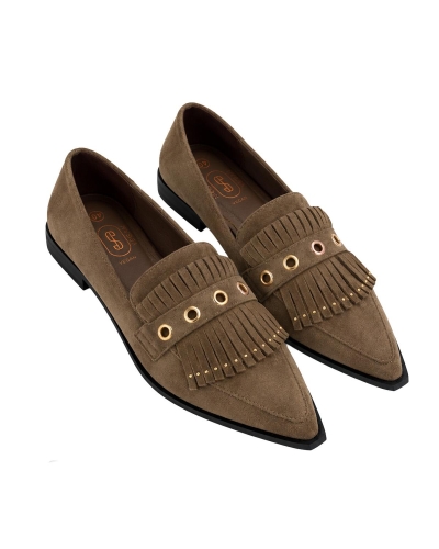 Gossip LOAFER MET FRANJES Taupe