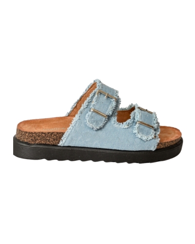 DENIM SANDALEN BLAUW