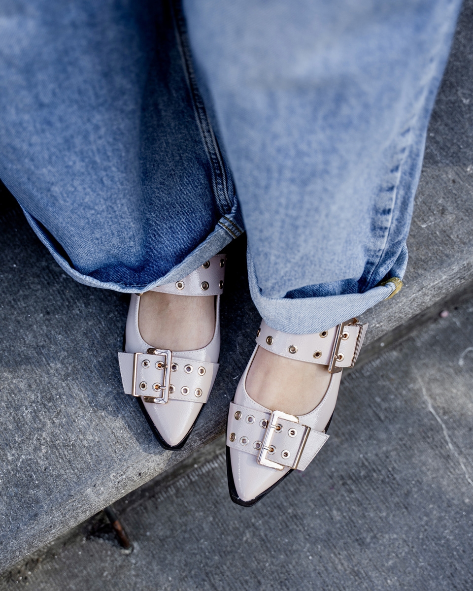 SLINGBACK BEIGE GOUD