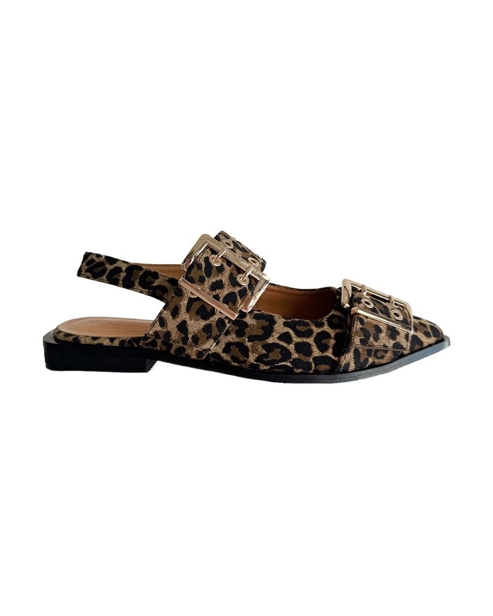 SLINGBACK LEOPARD GOUD