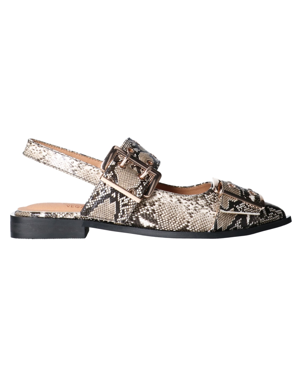 SLINGBACK SNAKE TAUPE