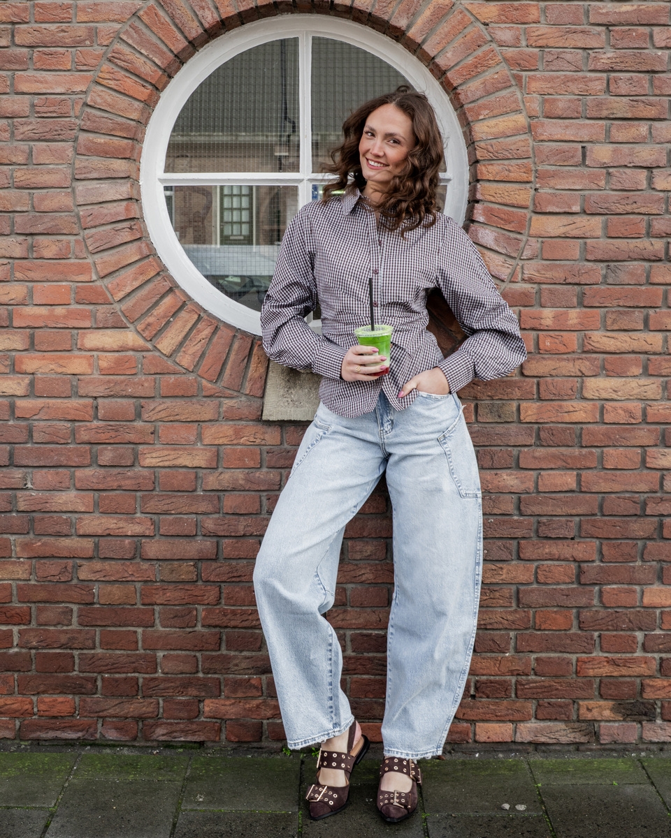 SLINGBACK SUEDE DONKER BRUIN