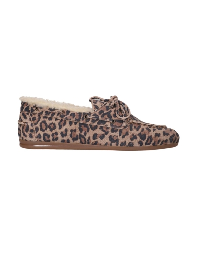 Gossip MOCASSINS LEOPARD FUR Beige