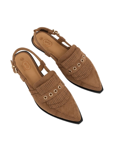Gossip SLINGBACK MET FRANJES Cognac