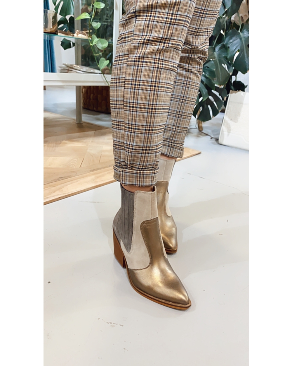 DWRS CANNES BOOTS GOUD / BEIGE / TAUPE