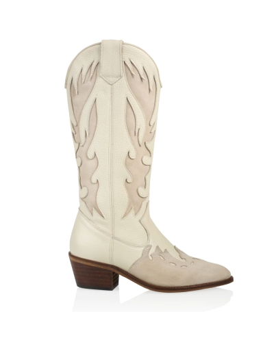 DWRS LABEL WESTERNBOOTS REGINA OFFWHITE BEIGE