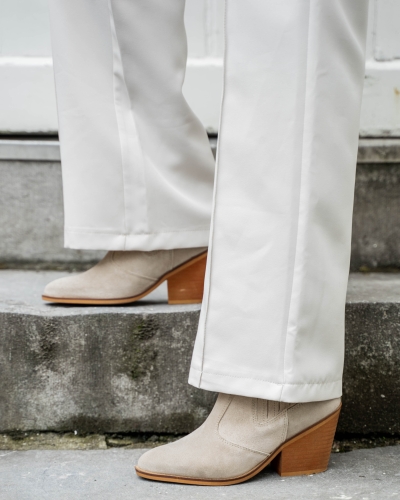 CANNES SUEDE ENKELLAARS BEIGE