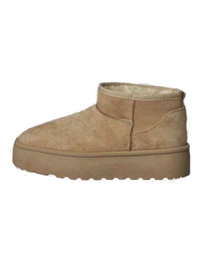 FLUFFY BOOTS TAUPE