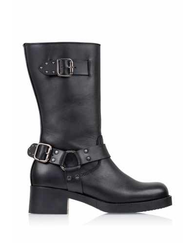 DWRS LABEL BIKERBOOTS KIANA ZWART