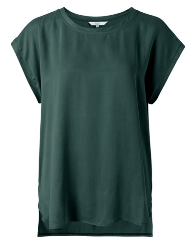 YAYA FABRIC MIX TOP GROEN