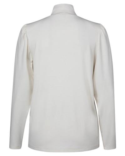 BLOUSE MET SCHOUDERVULLING WIT 