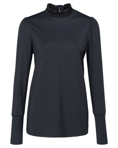 YAYA JERSEY TOP MET SMOCK COL PHANTOM  