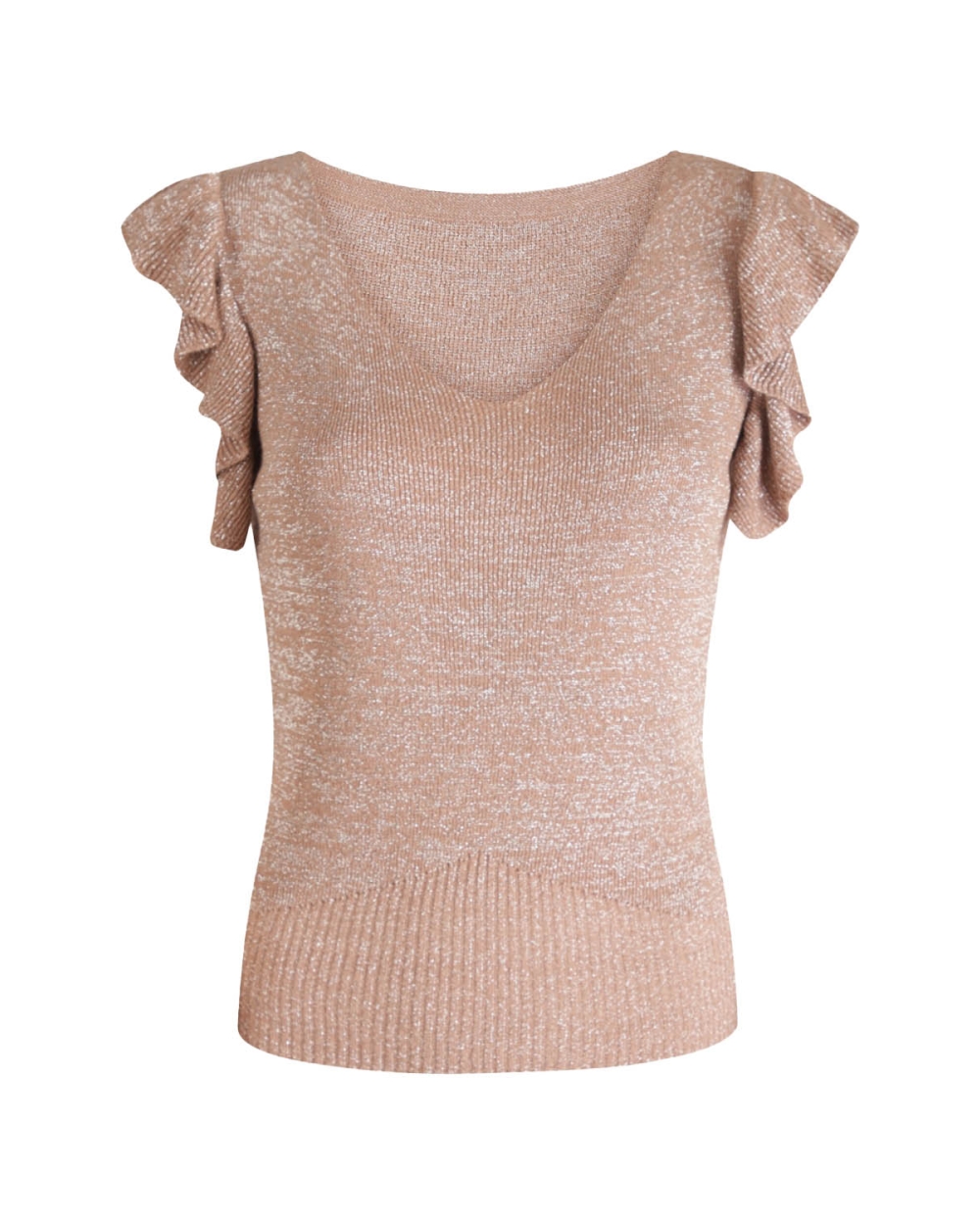 LUREX RUFFLE TOP OUD ROZE 