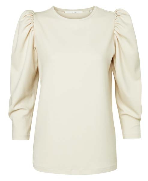 PUFF SLEEVE JERSEY TOP BRAZILIAN SAND