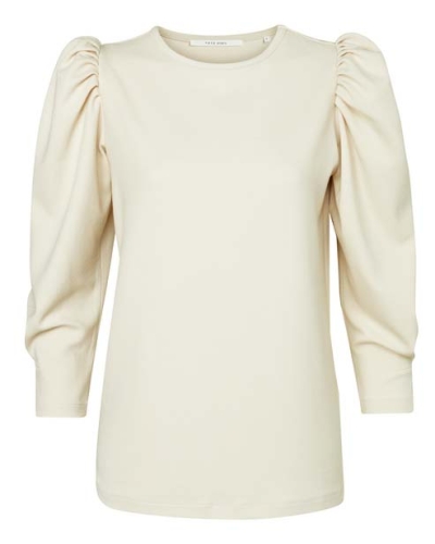 YAYA PUFF SLEEVE JERSEY TOP BRAZILIAN SAND