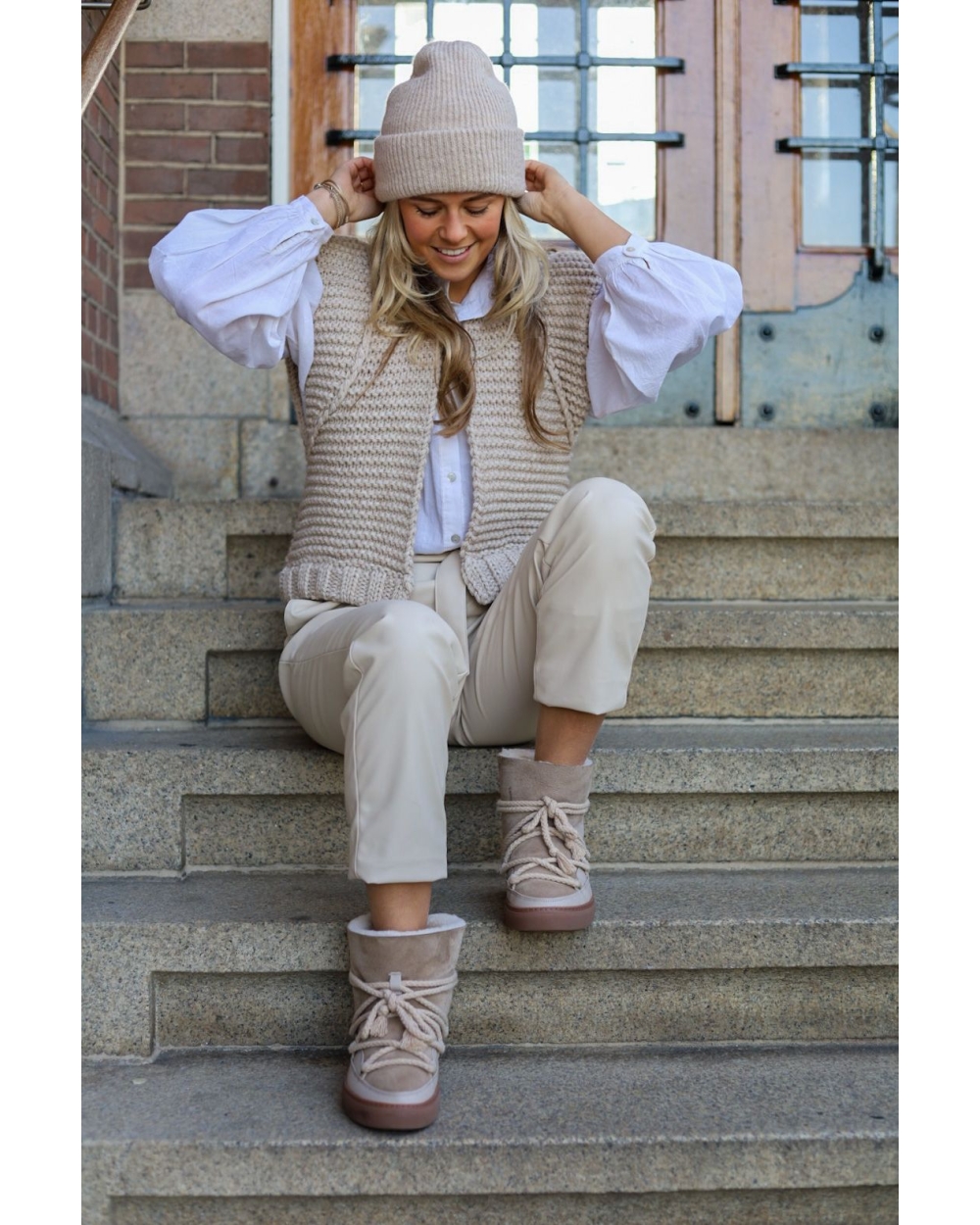 NUKUS SIMONA GILET BEIGE