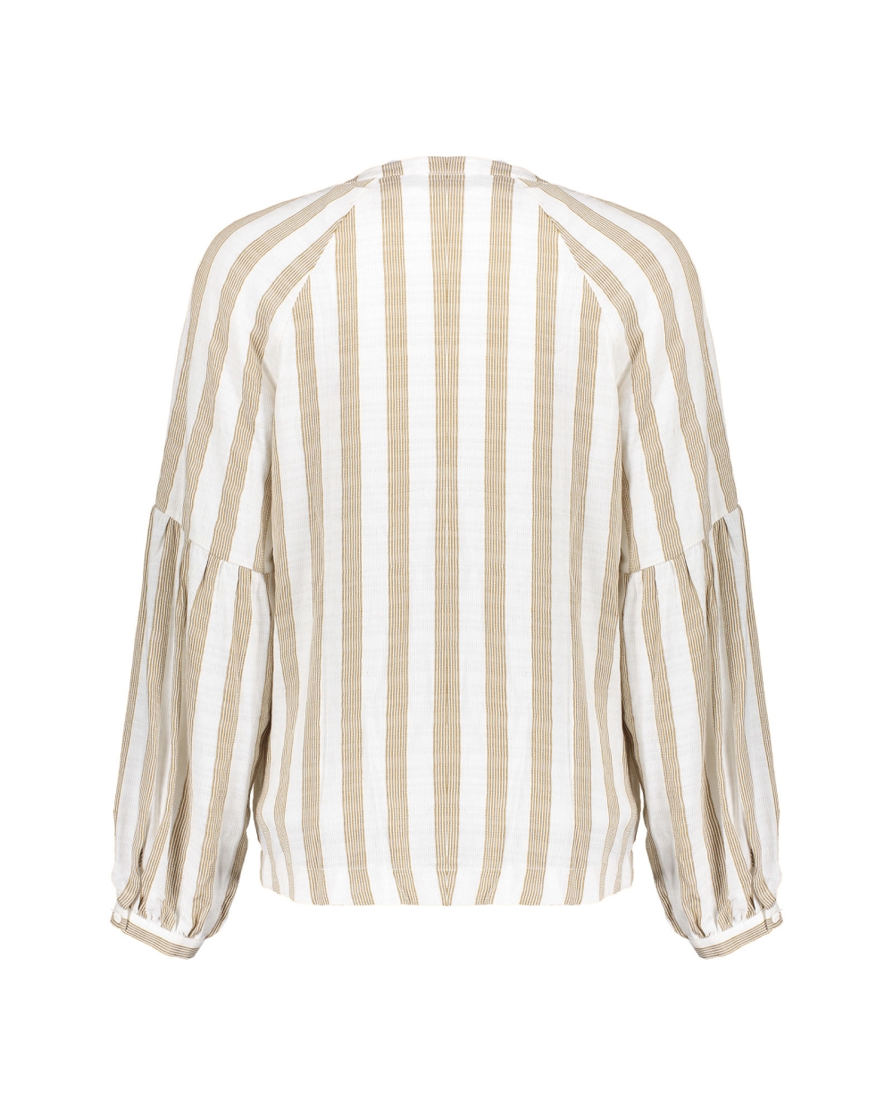 BLOUSE INGEWEVEN STREPEN