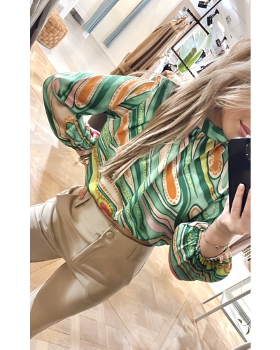 Gossip TOP CATH KLEURENMIX GROEN
