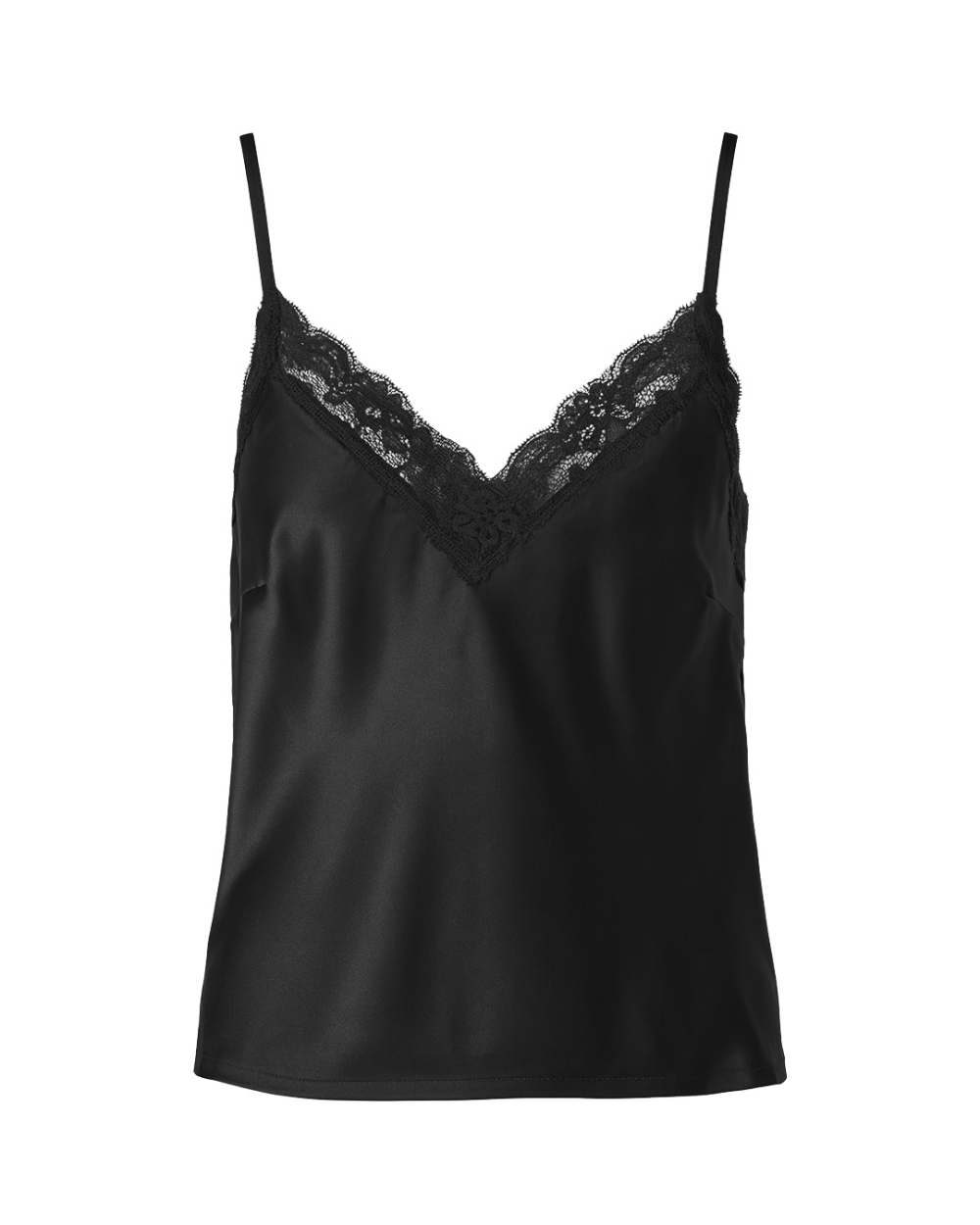 TOP MET KANT LOU ZWART
